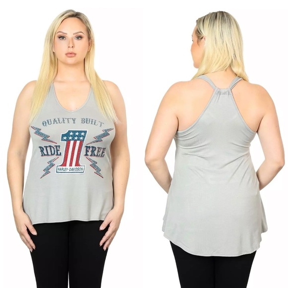Harley-Davidson Women´s Tank Top #1 Racing Off and Running - 1X - Picture 1 of 8